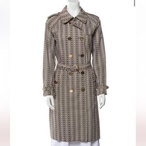 Tory Burch animal print trench coat